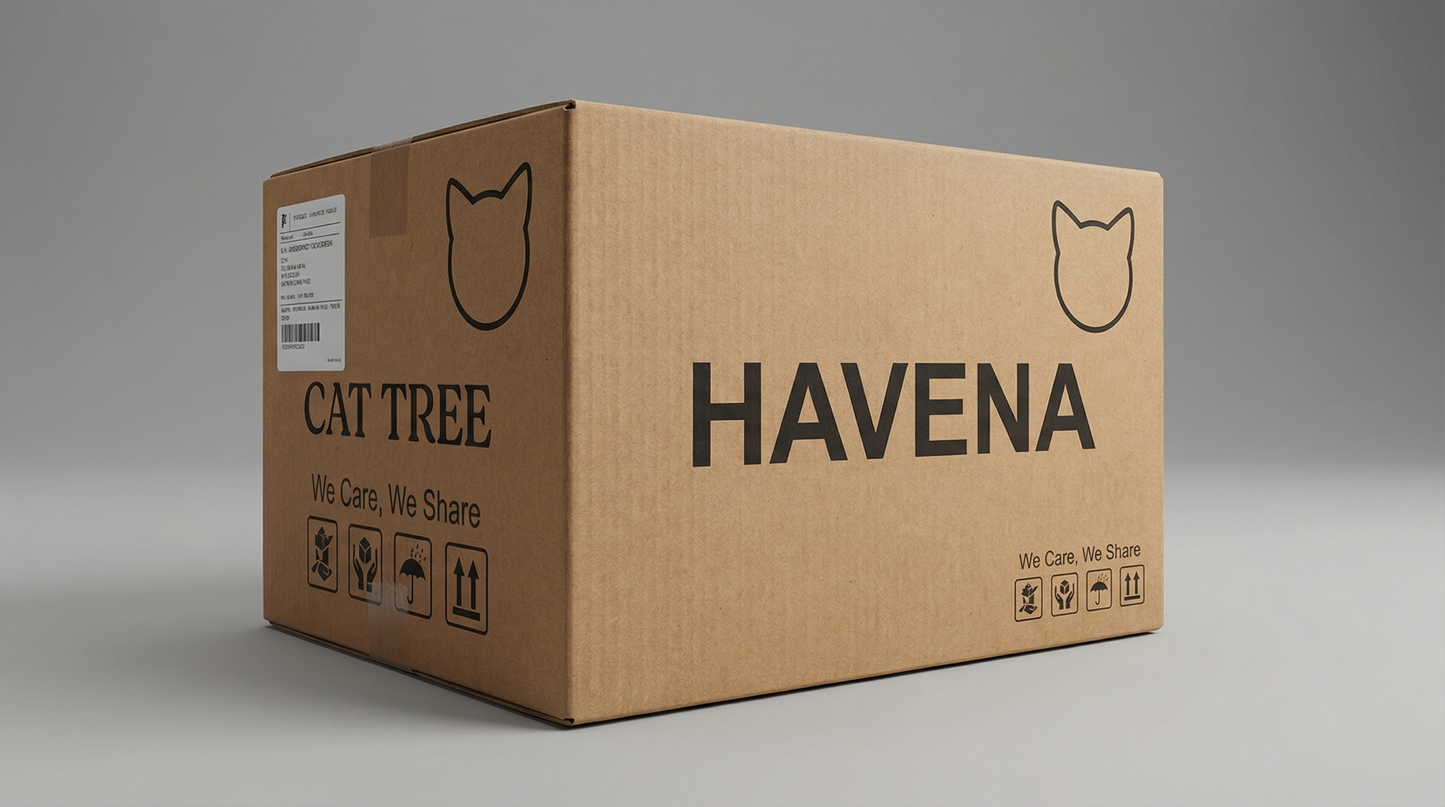 Havena Katten Krabpaal Laag Light Grey met Ronde Opvulling