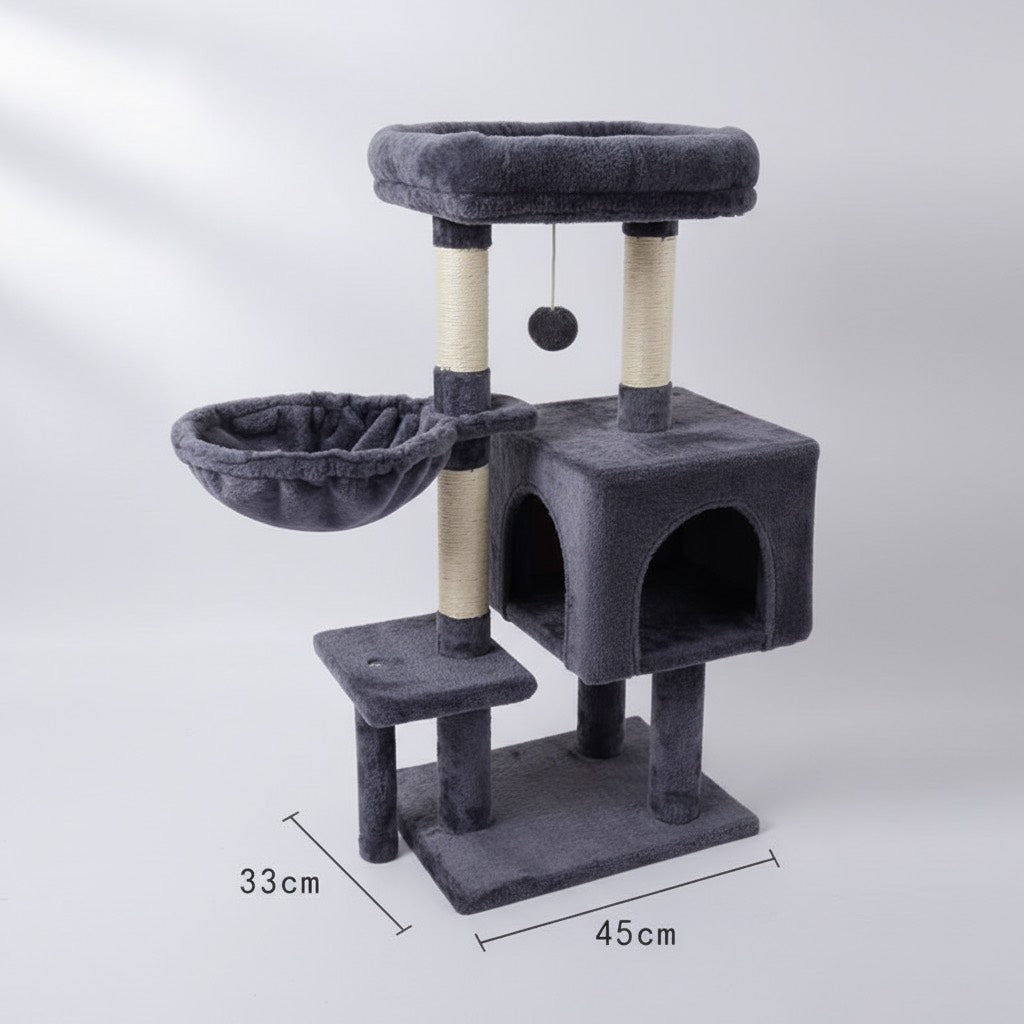 Havena Katten Krabpaal Laag Dark Grey – luxe comfort voor je kat