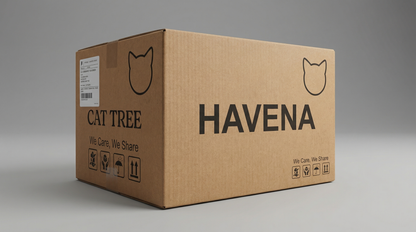 Havena Katten Krabpaal Laag Light Grey met Ronde Opvulling