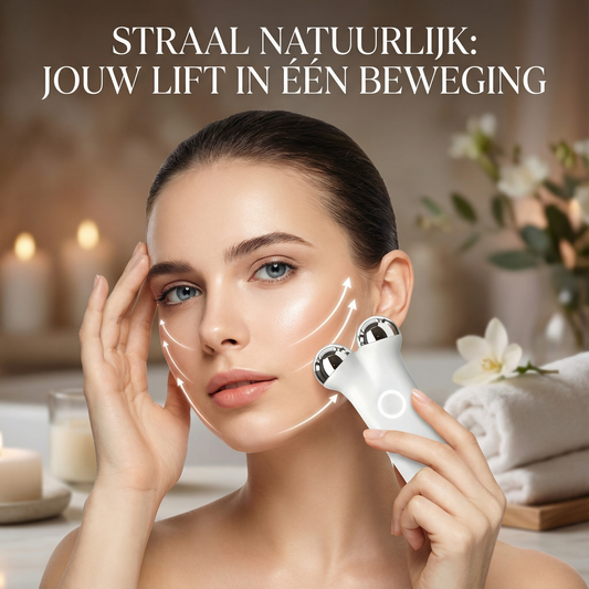 Microstroom Gezichtslifting Apparaat – met Verwarming, 3 Modussen, Oplaadbaar